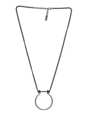 Saint Laurent Ring Pendant Necklace