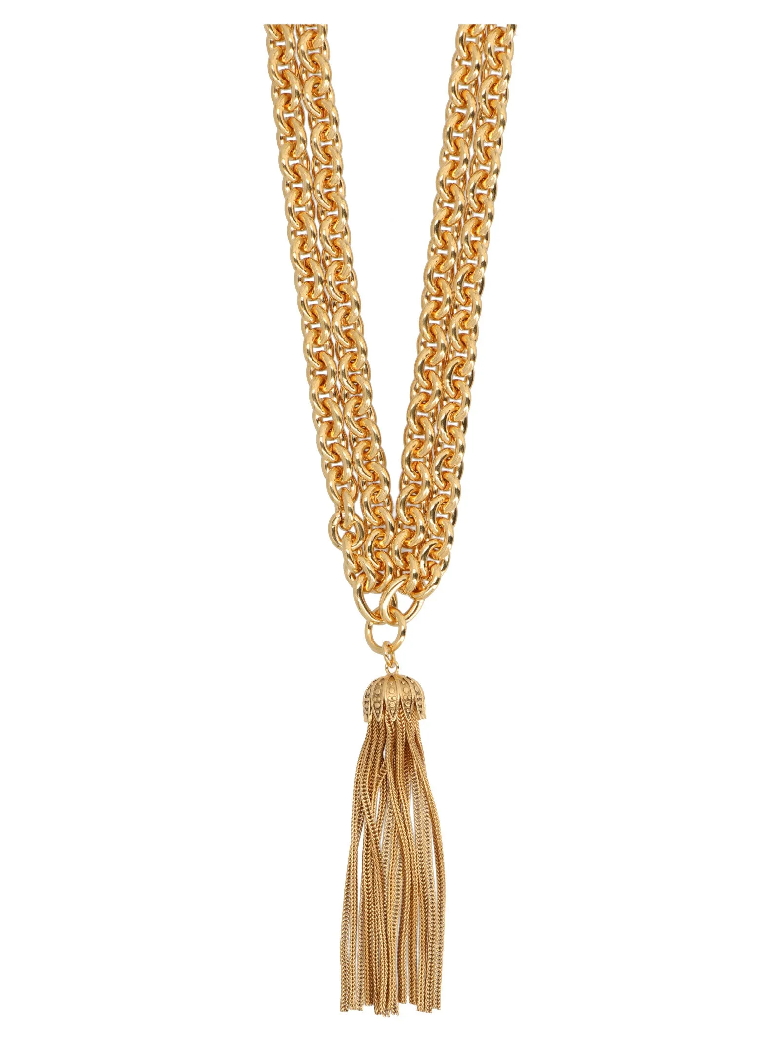 Saint Laurent Tassel Chain Necklace