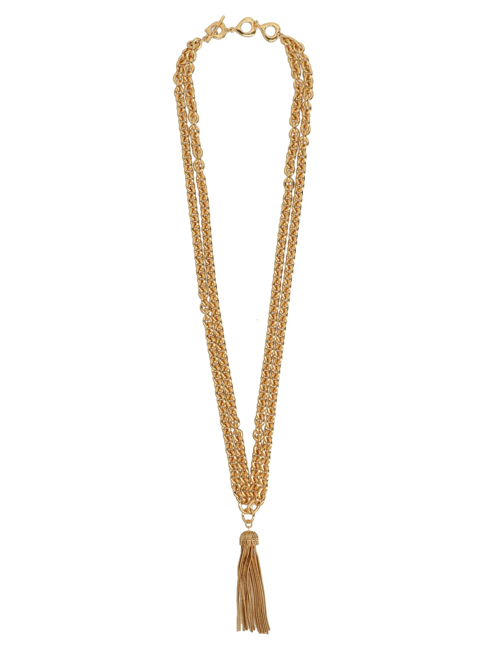 Saint Laurent Tassel Chain Necklace