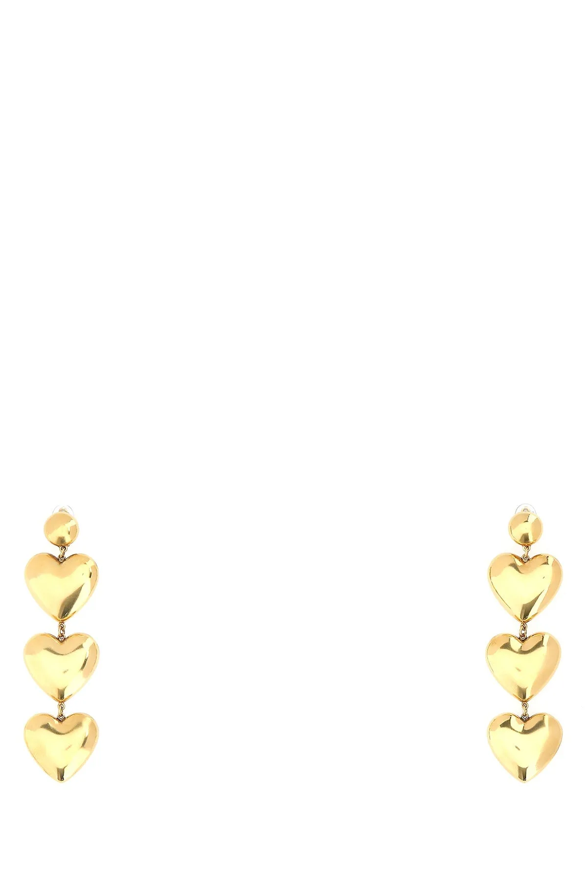 Saint Laurent Triple Heart Drop Earrings