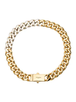 Saint Laurent Two-Tone Chain Necklace