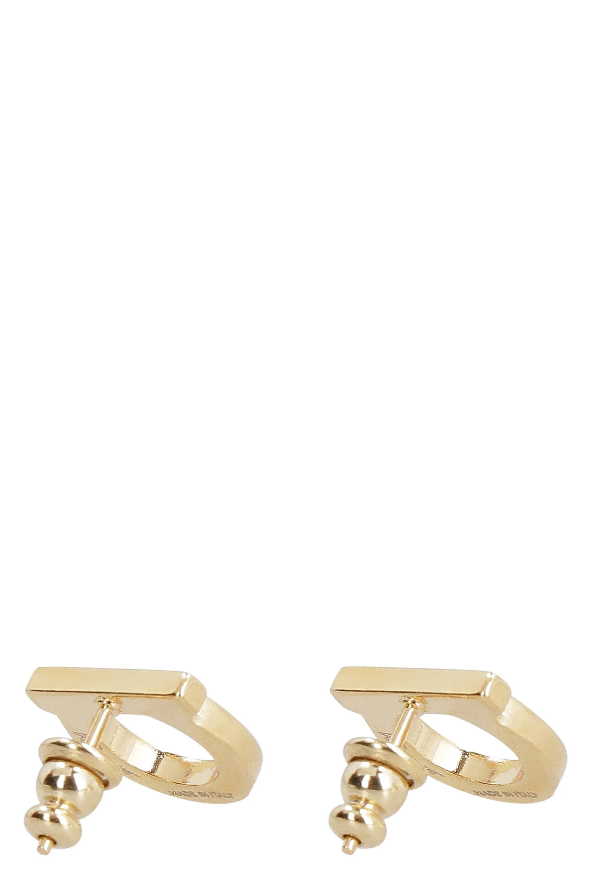 Salvatore Ferragamo Crystal Embellished Gancini Earrings