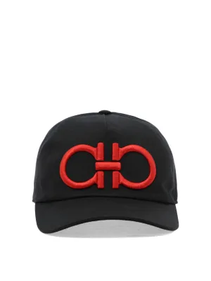 Salvatore Ferragamo Gancini Logo Embroidered Baseball Cap