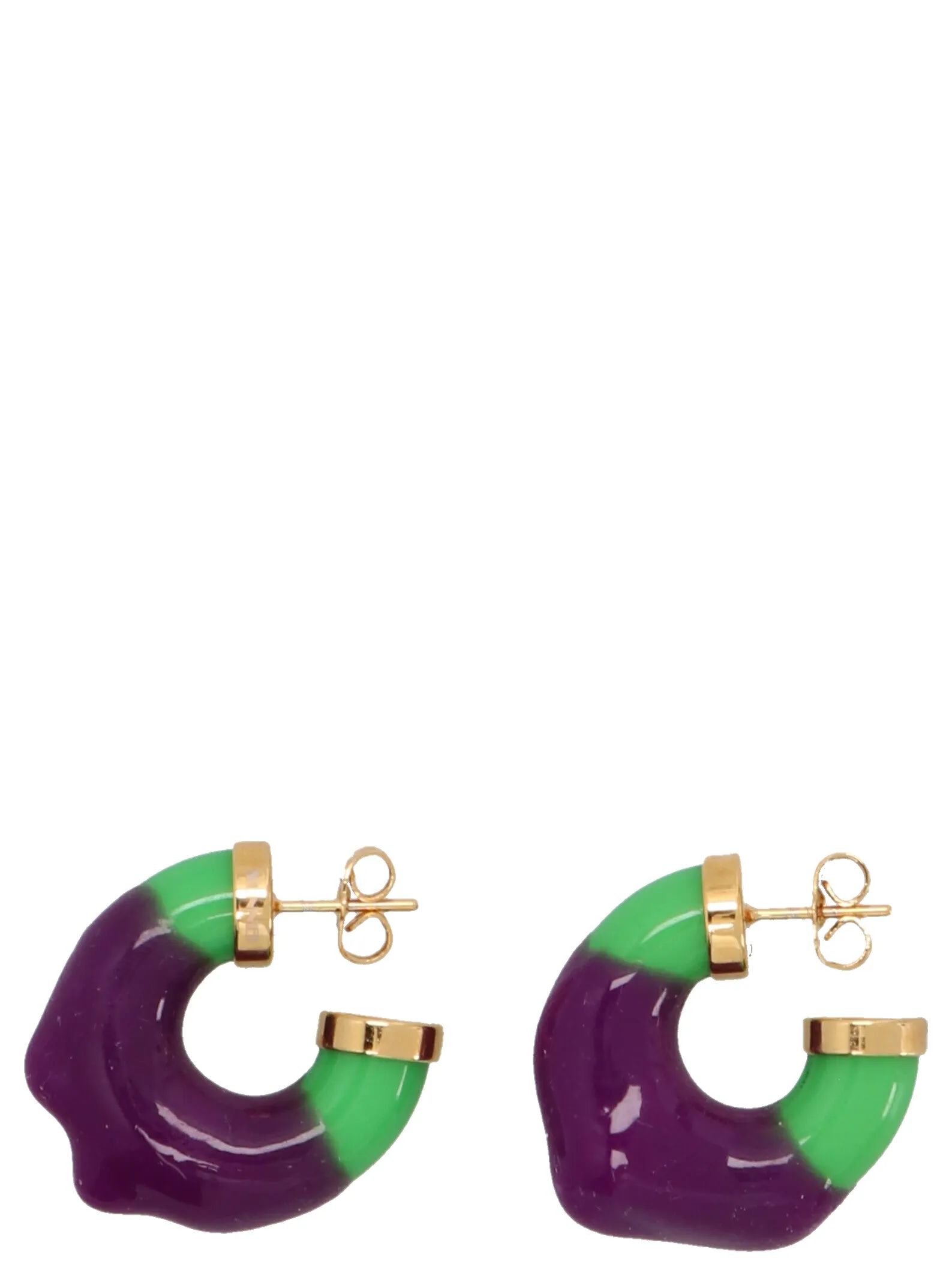 Sunnei Rubberised Hoop Earrings
