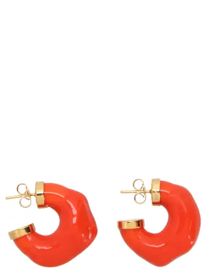 Sunnei Rubberised Hoop Earrings