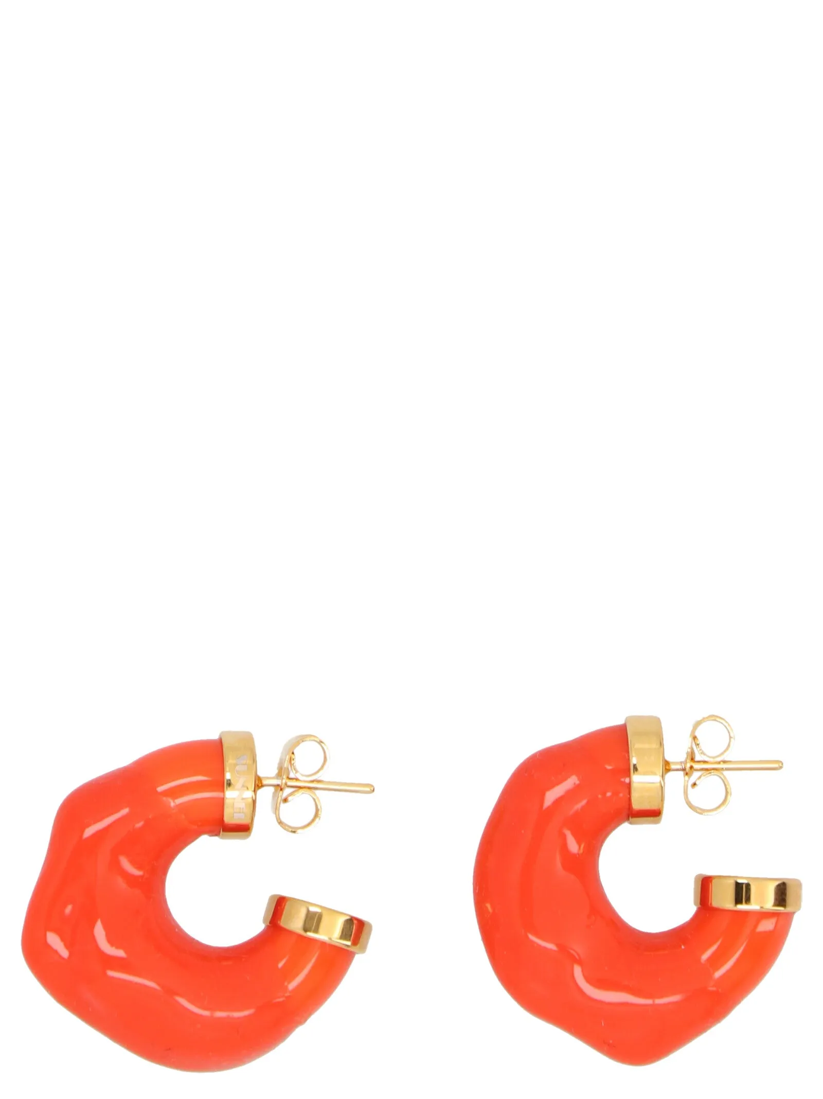 Sunnei Rubberised Hoop Earrings
