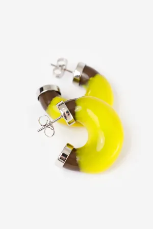 Sunnei Rubberised Hoop Earrings