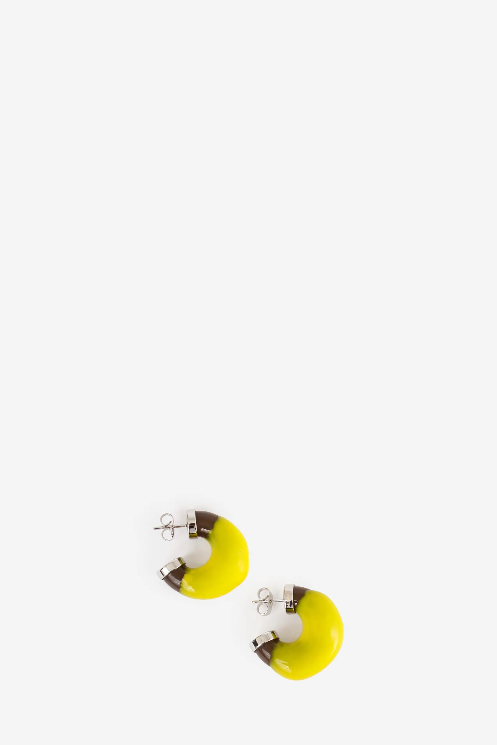 Sunnei Rubberised Hoop Earrings