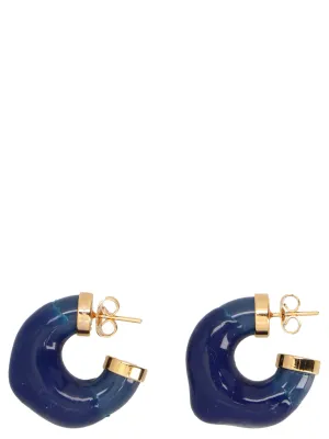 Sunnei Rubberised Hoop Earrings