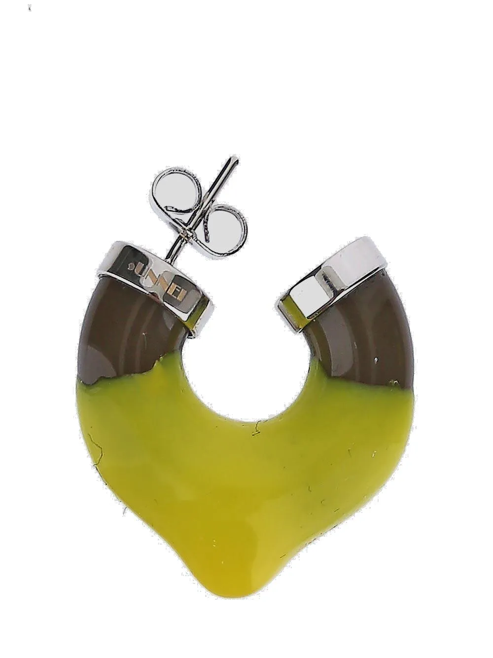 Sunnei Rubberized Two-Tone Hoop Earrings
