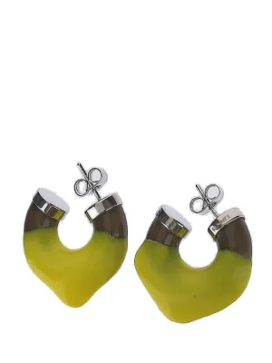 Sunnei Rubberized Two-Tone Hoop Earrings