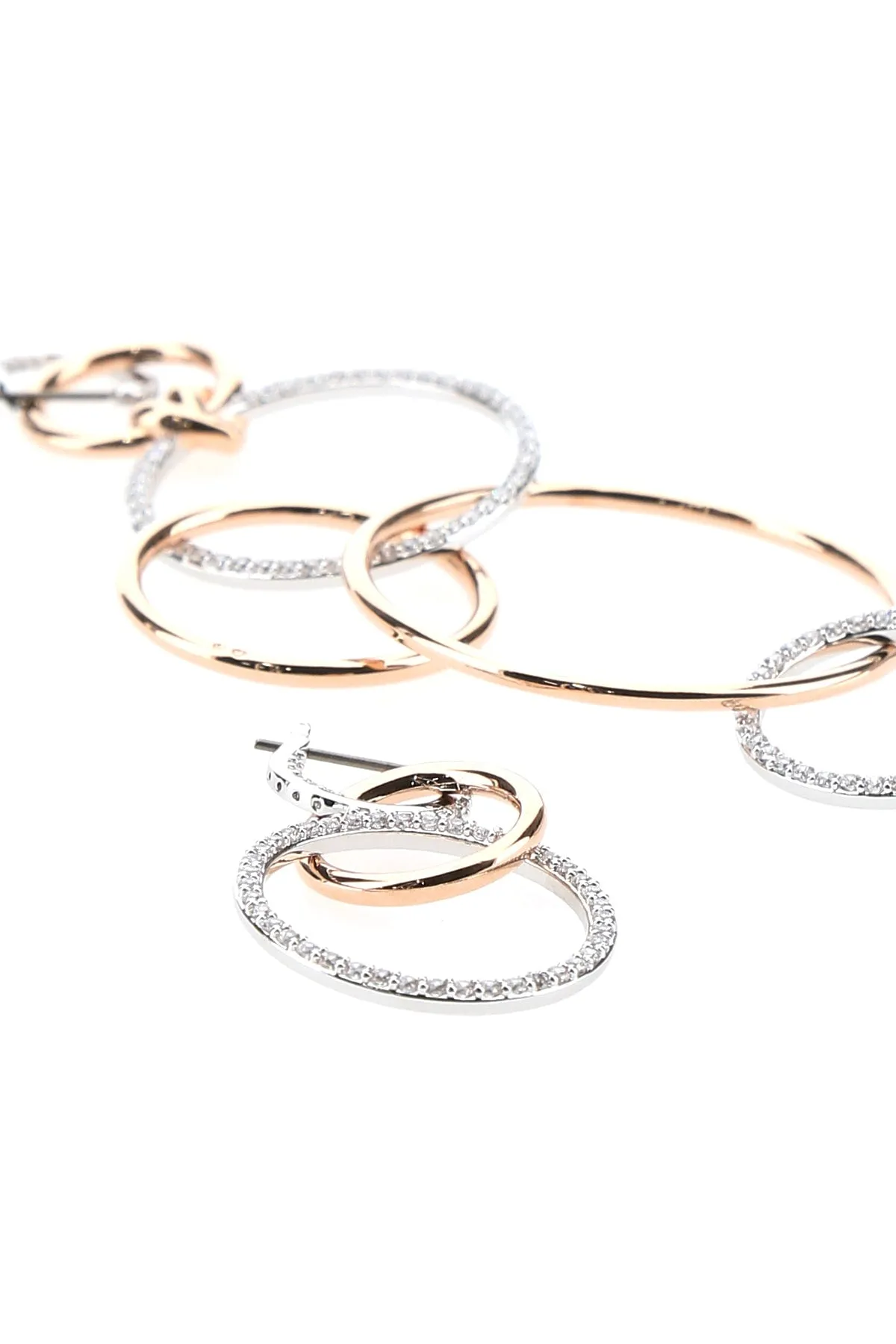 Swarovski Lifelong Hoop Chain Earrings