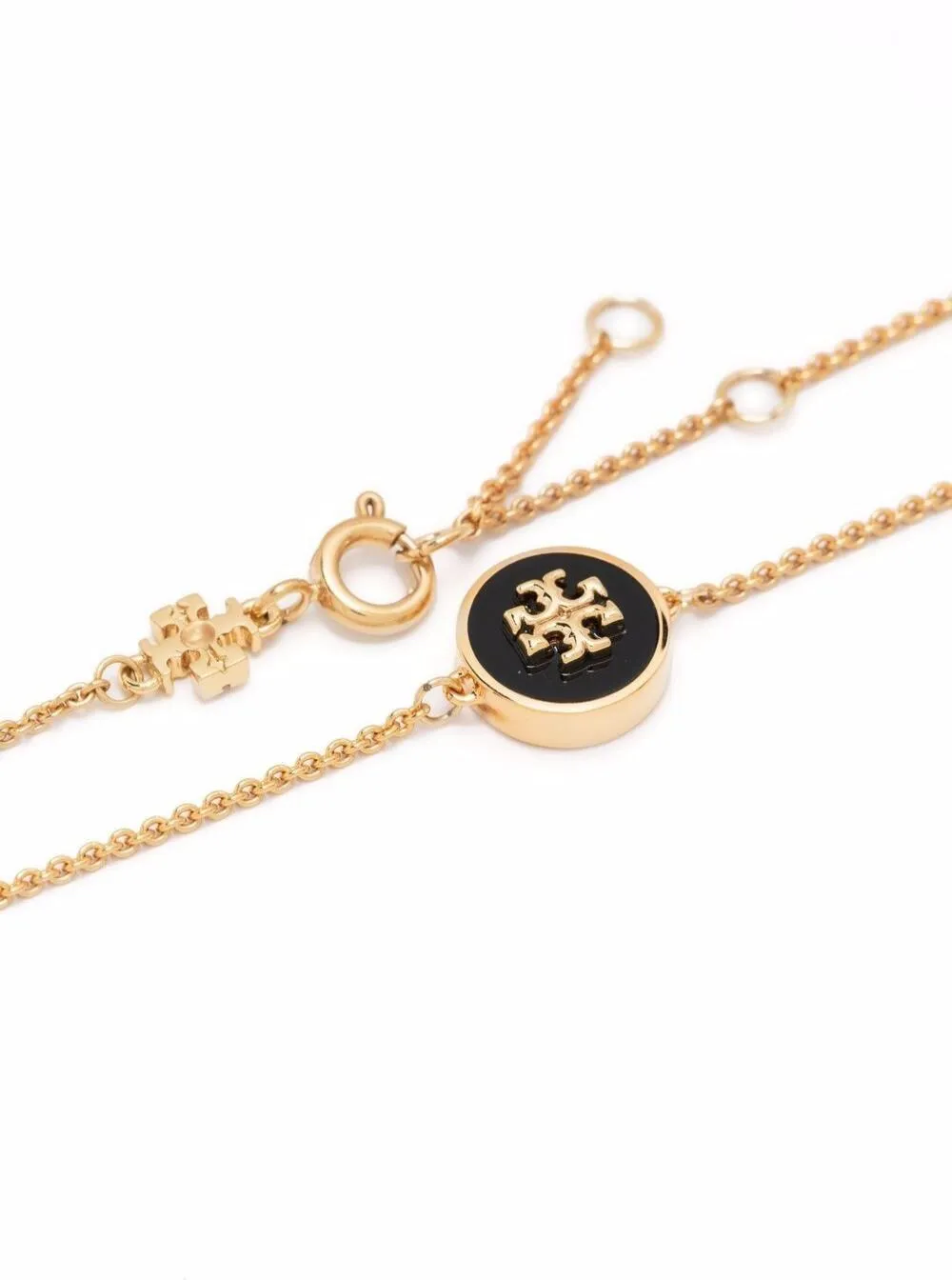 Tory Burch Kira Logo-Pendant Chain Bracelet