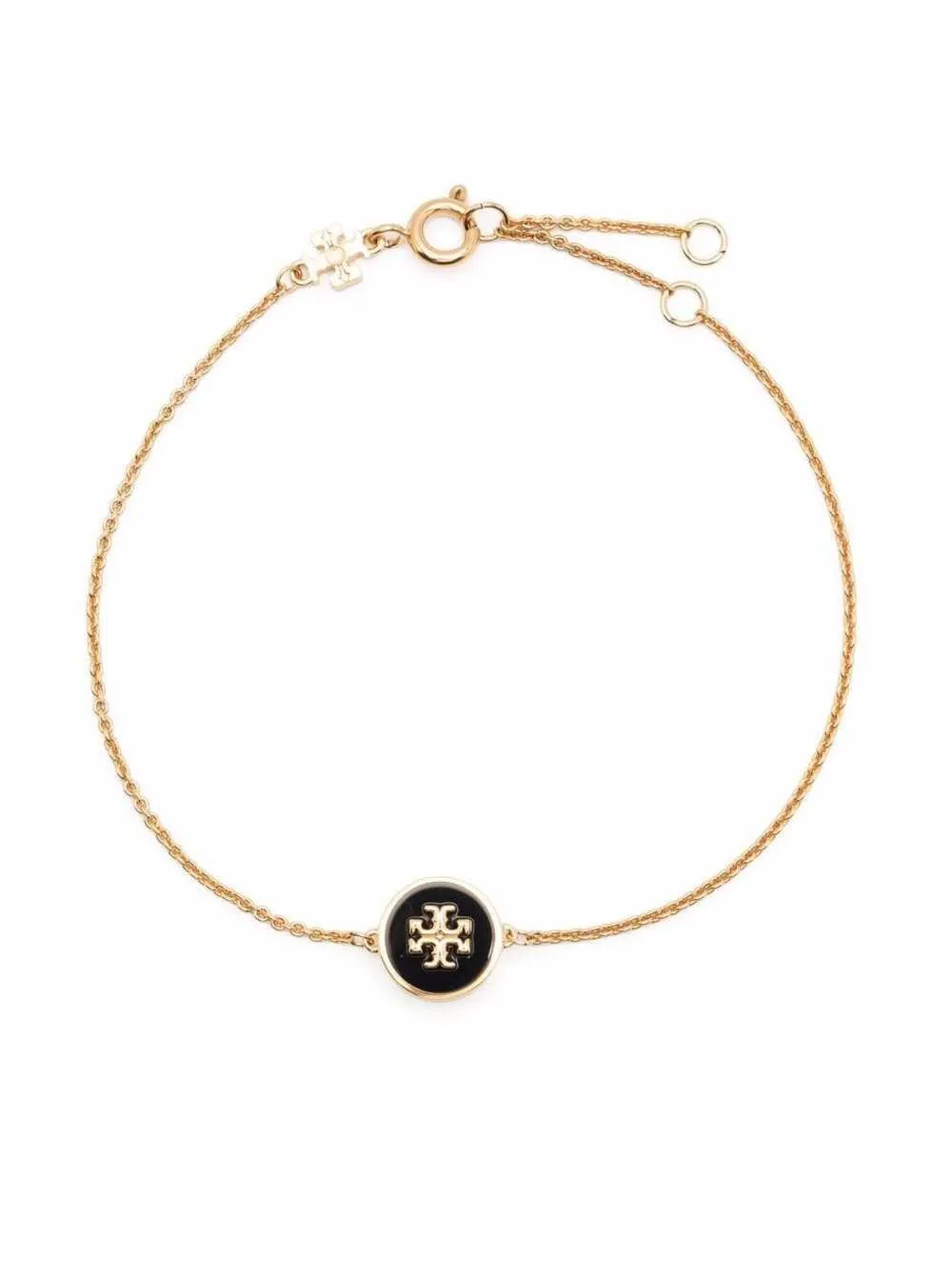 Tory Burch Kira Logo-Pendant Chain Bracelet