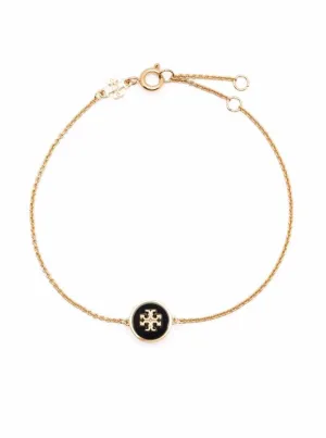 Tory Burch Kira Logo-Pendant Chain Bracelet