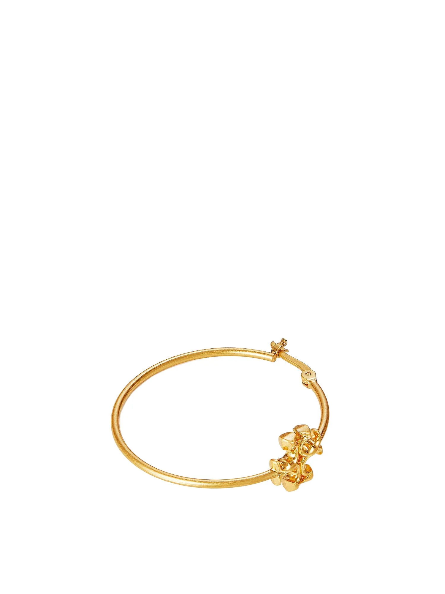 Tory Burch Kira Logo Plaque Hoop Earrings