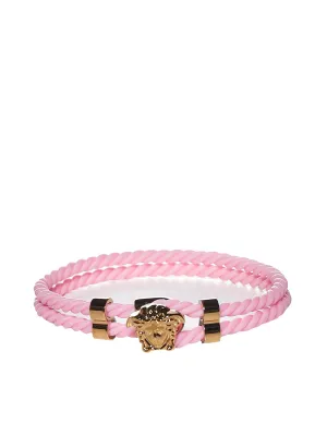 Versace Logo Engraved Braided Bracelet