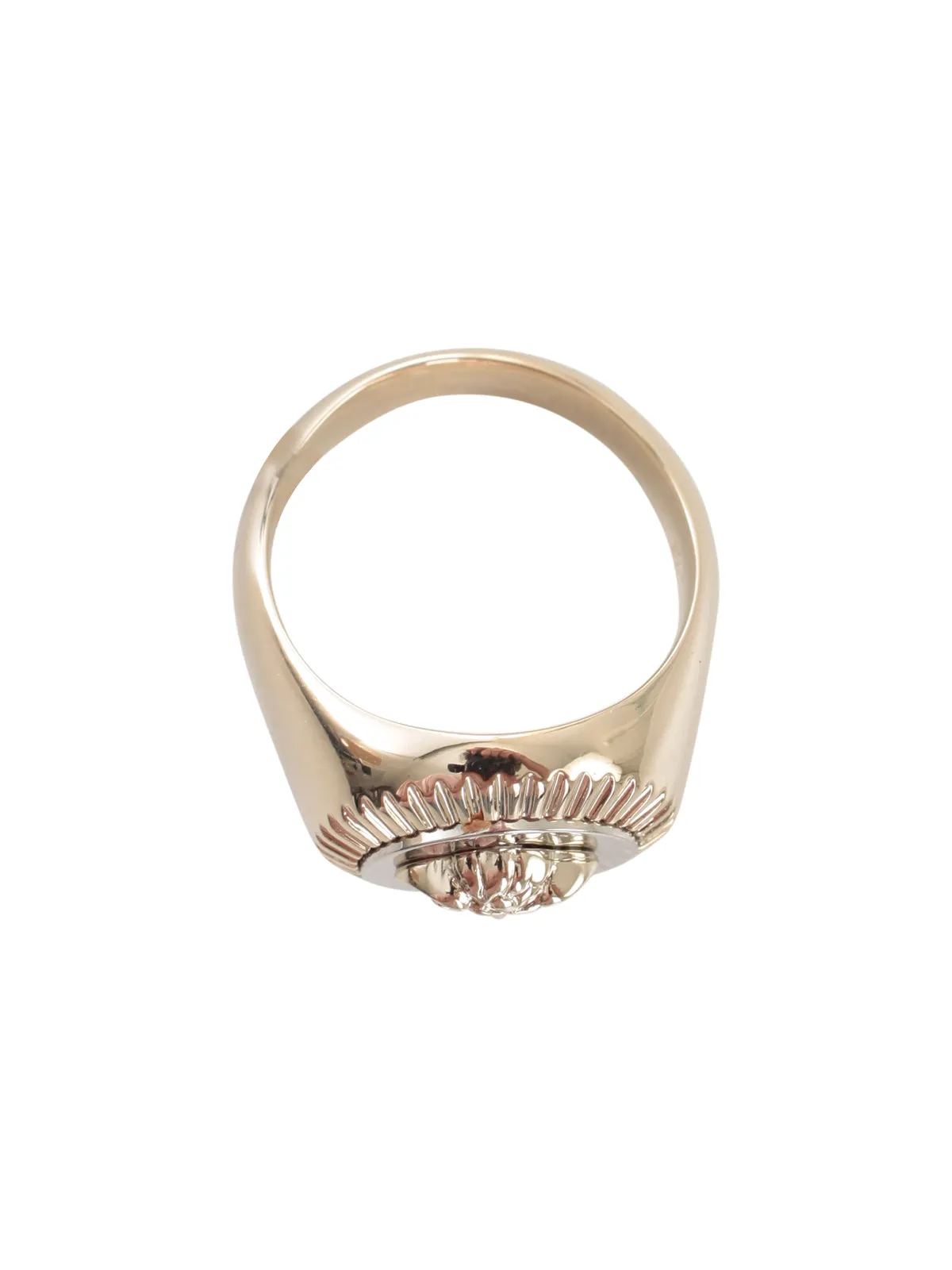 Versace Logo Engraved Medusa Ring