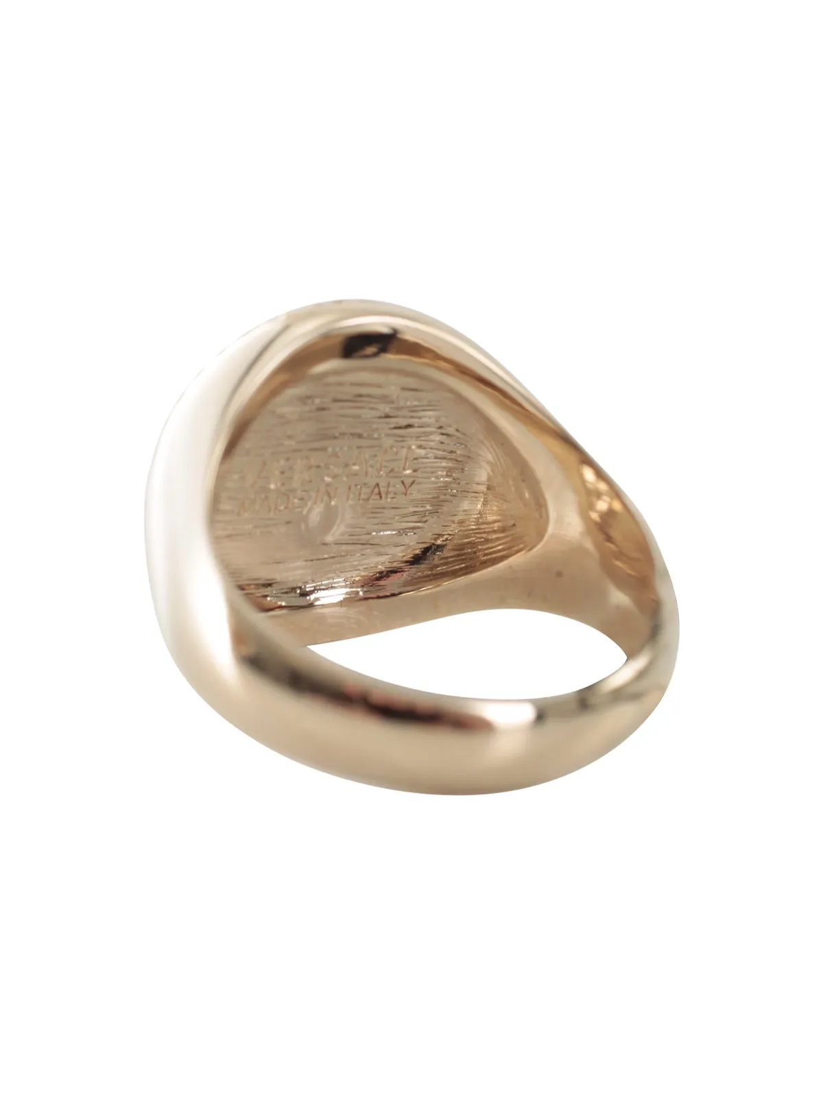 Versace Logo Engraved Medusa Ring