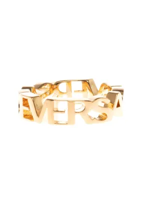 Versace Logo Letter Shiny Ring