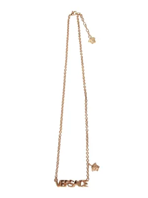 Versace Logo Medusa Charm Necklace