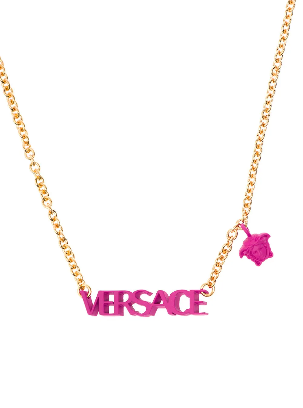 Versace Logo Plaque Chianed Necklace