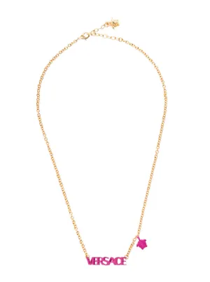 Versace Logo Plaque Chianed Necklace
