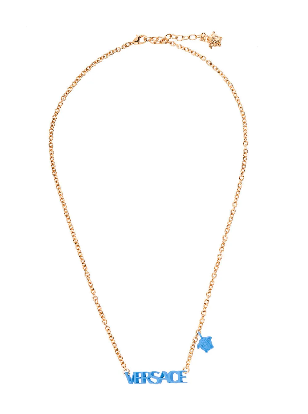 Versace Logo Plaque Chianed Necklace