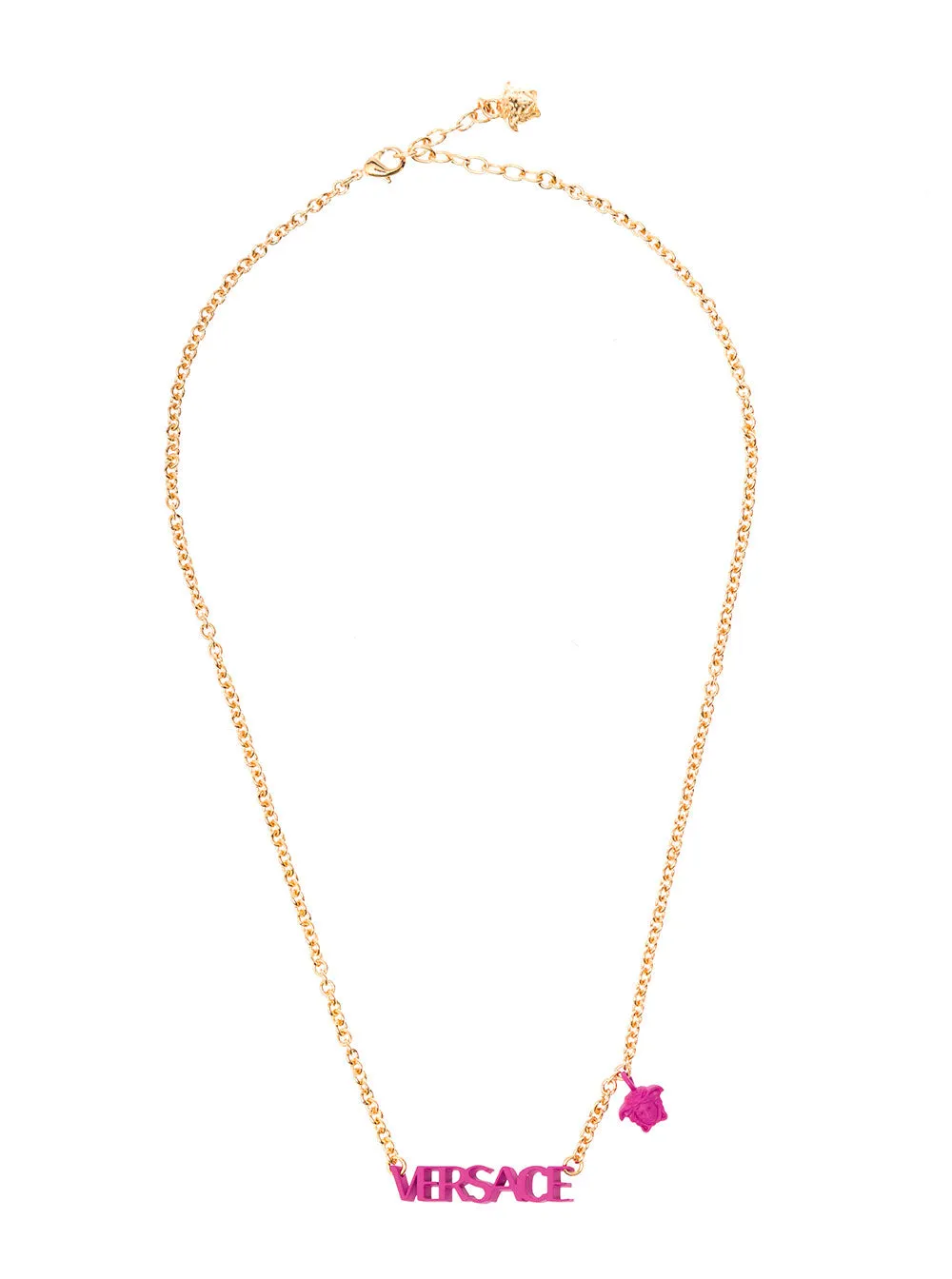 Versace Logo Plaque Chianed Necklace