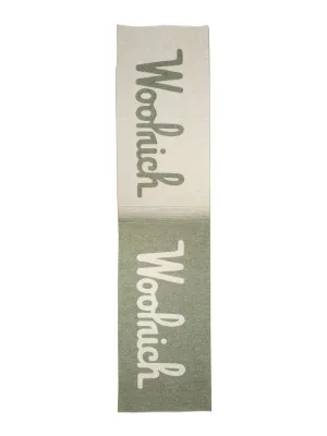 Woolrich Logo Intarsia Knit Scarf