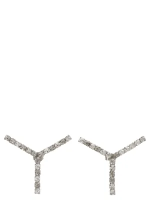 Y/Project Medium Y Embellished Earrings